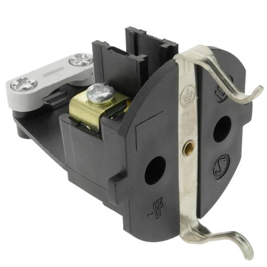 Tomada schuko plug reta fêmea IP44 preto