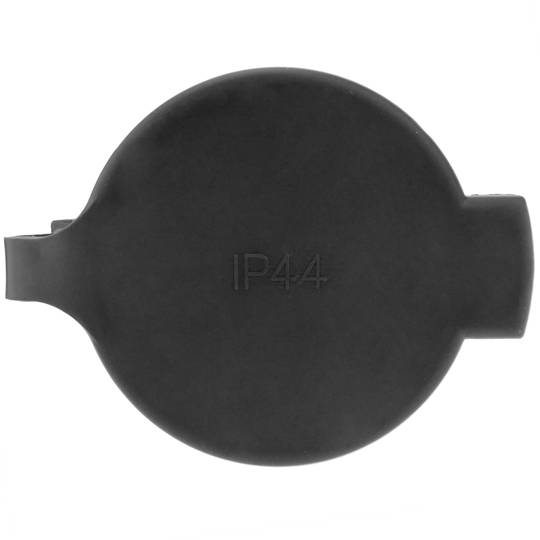 Tomada schuko plug reta fêmea IP44 preto