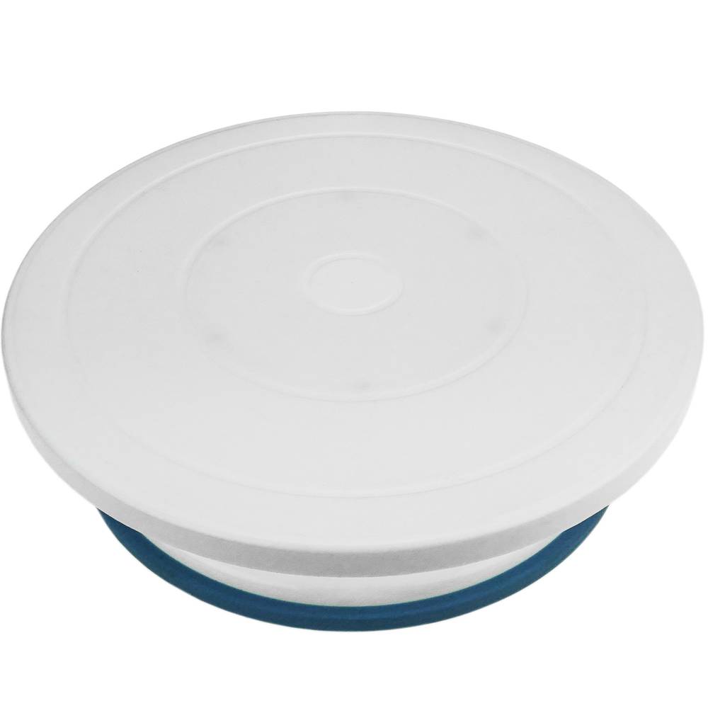 Kuchen Plattenspieler mit Spachteln. Manuelle rotierende drehteller 28 cm weiss