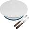 Cake turntable 28 cm with 5 spatulas. Manual rotating base display black lazy susan