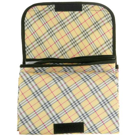 Picknickdeken 150 x 130 cm beige Schotse print