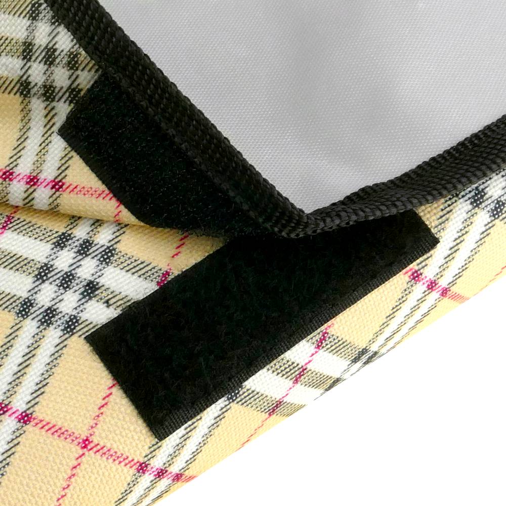 Picknickdeken 150 x 130 cm beige Schotse print