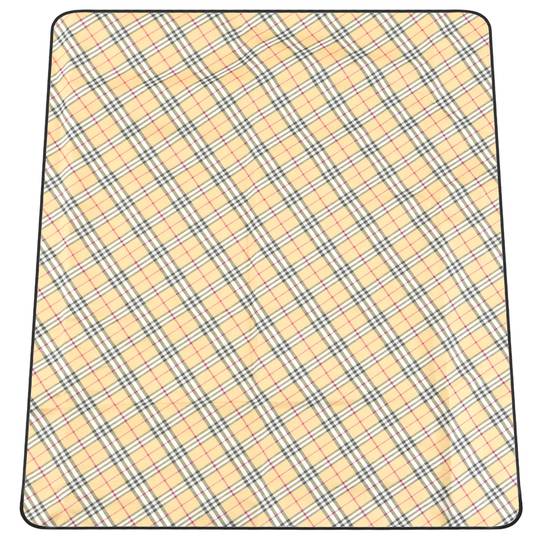 Picknickdeken 150 x 130 cm beige Schotse print