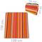 Manta de picnic 150 x 130 cm estampado rayas anchas multicolor