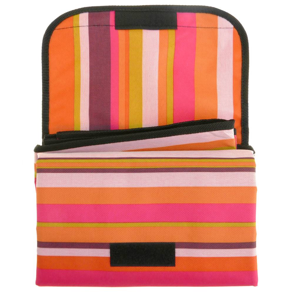 Manta de picnic 150 x 130 cm estampado rayas anchas multicolor