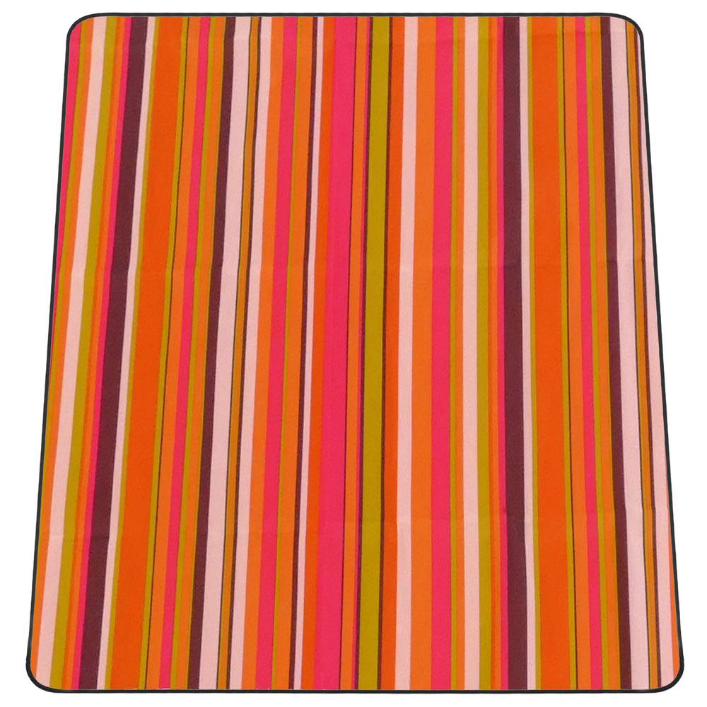 Manta de picnic 150 x 130 cm estampado rayas anchas multicolor