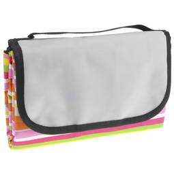 Picknickdecke 150 x 130 cm mehrfarbiger fein gestreifter Druck