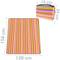 Picknickdecke 150 x 130 cm mehrfarbiger fein gestreifter Druck