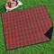 Coperta da picnic 145 x 100 cm stampa scozzese rossa