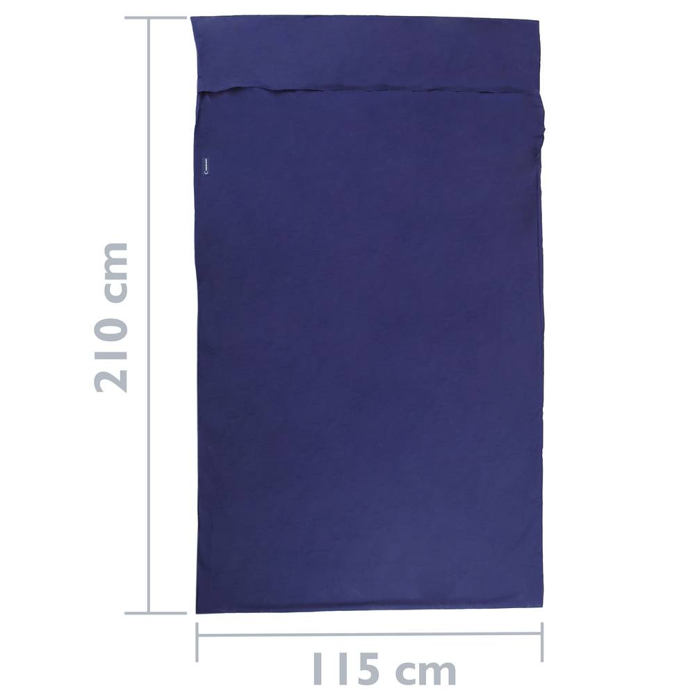 Reiseschlafsack 115 x 210 cm blaue Mikrofaser