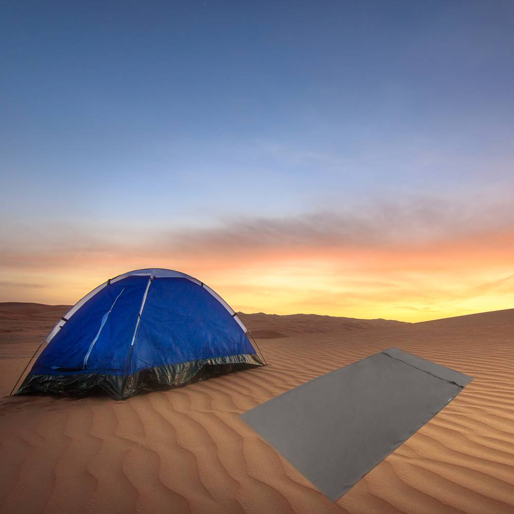 Sac de dormir de viatge 115 x 210 cm microfibra gris