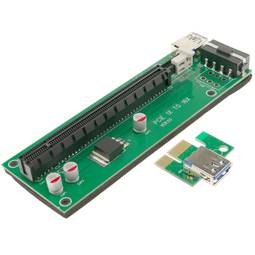 USB 3.0 naar PCIe PCIexpress 16X-adapter met stroomvoorziening