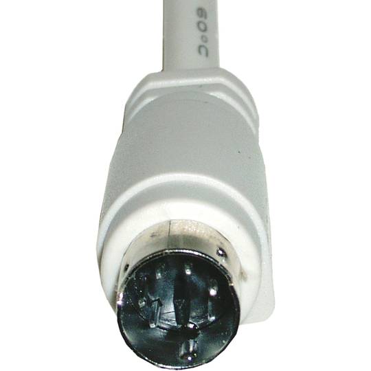 Keyboard extension cable with connector PS2 miniDIN 6-pin male to male 1.8m