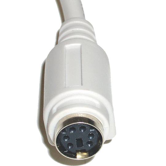 Cabo de extensão do teclado com conector PS2 miniDIN 6-pin macho para fêmea de 3m