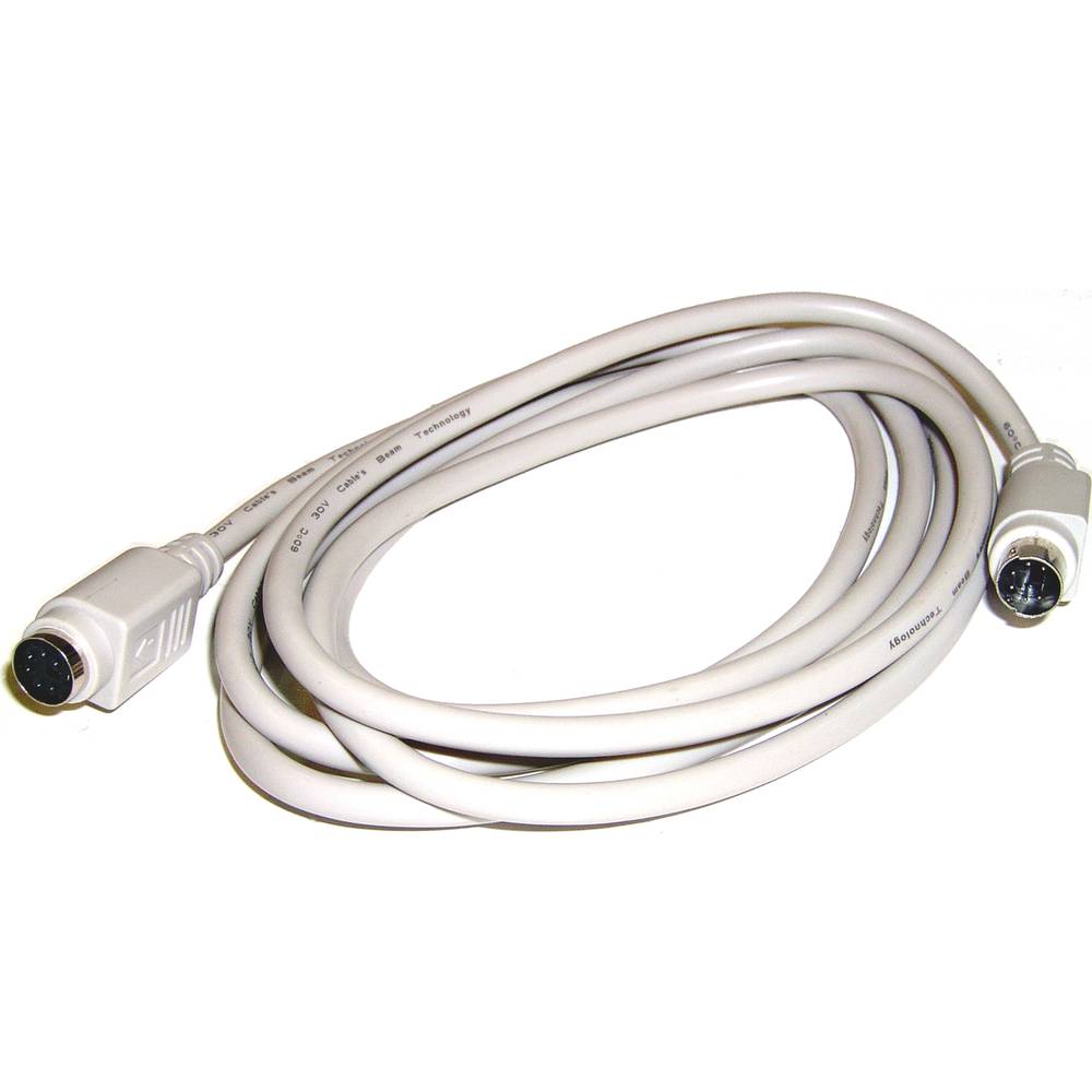 Keyboard extension cable with connector PS2 miniDIN 6-pin male to female 10m