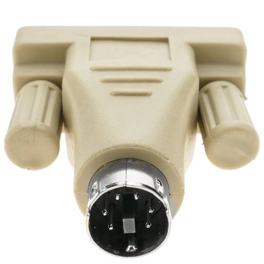 Serial connector adapter DB9 male to PS2 miniDIN 6-pin male