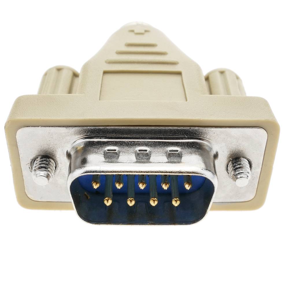 Serial connector adapter DB9 male to PS2 miniDIN 6-pin male