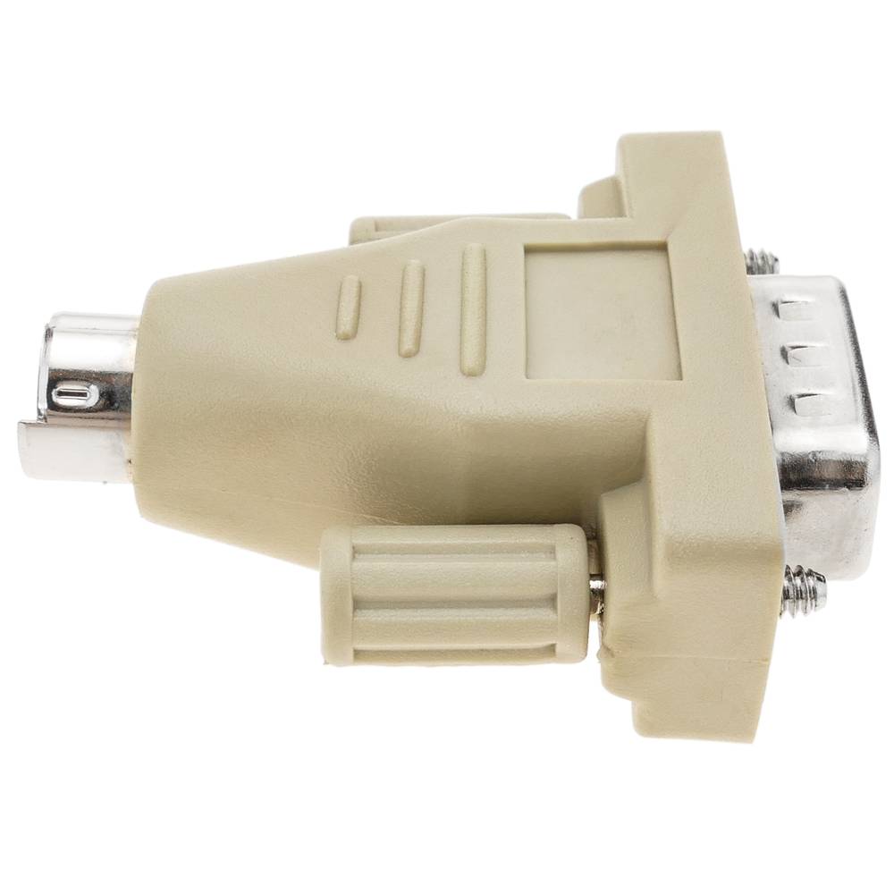 Serial connector adapter DB9 male to PS2 miniDIN 6-pin male