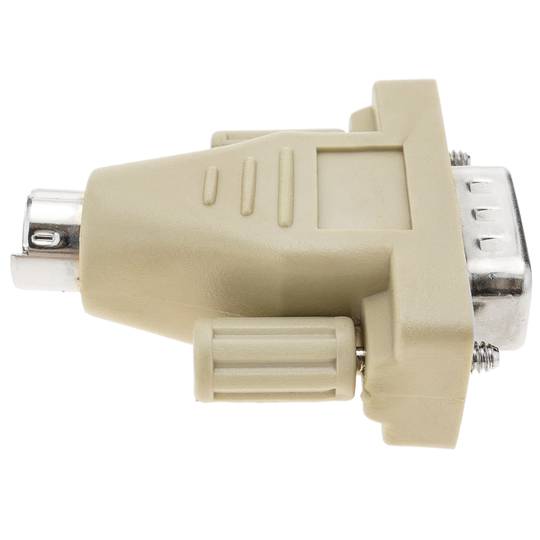 Serial connector adapter DB9 male to PS2 miniDIN 6-pin male