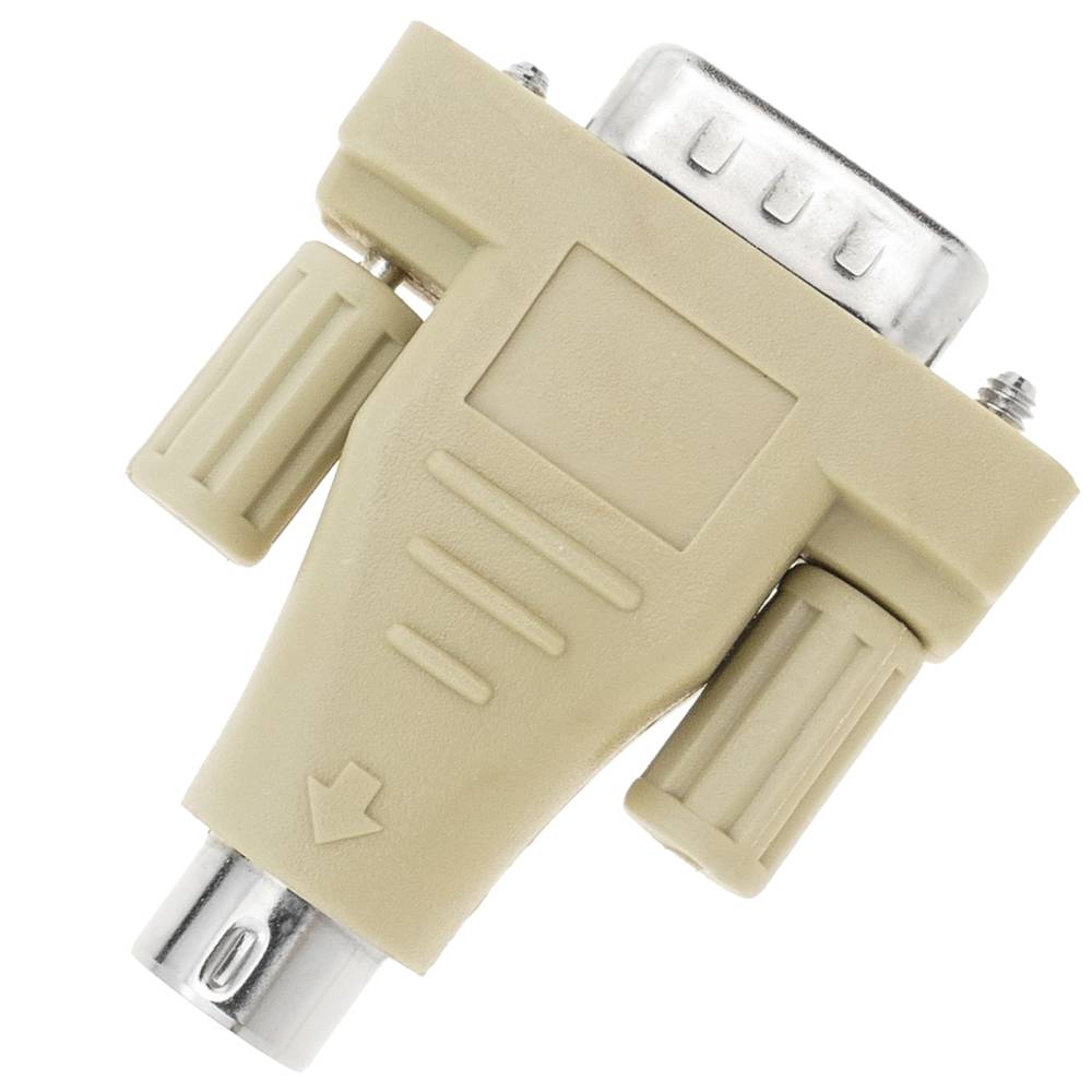 Serial connector adapter DB9 male to PS2 miniDIN 6-pin male