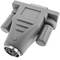 Serial connector adapter DB9 female to PS2 miniDIN 6-pin female