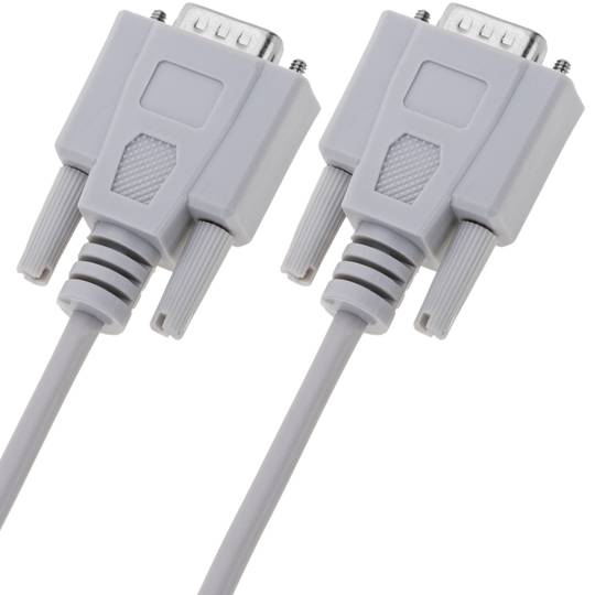 Serial cable with connector DB9 male to male 1.8m - Cablematic