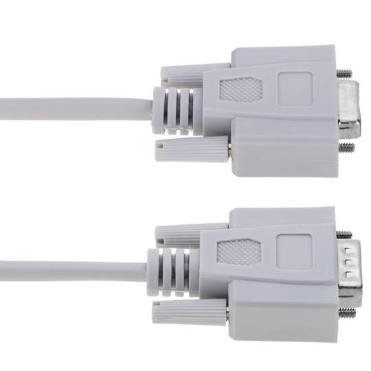 Serial cable with connector DB9 male to female 1.8m - Cablematic
