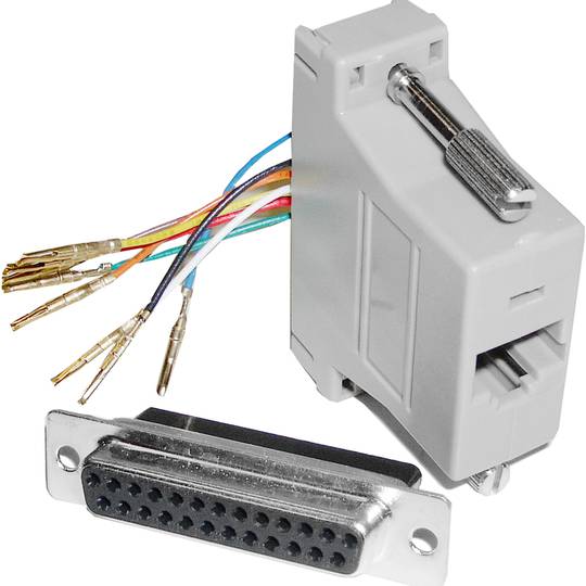 RJ45H-DB25H configureerbare adapter