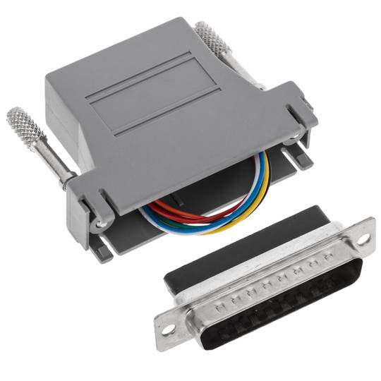 Konfigurowalny adapter RJ45H-DB25M