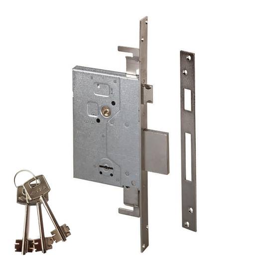 3-point nickel security lock and 60 mm CISA key