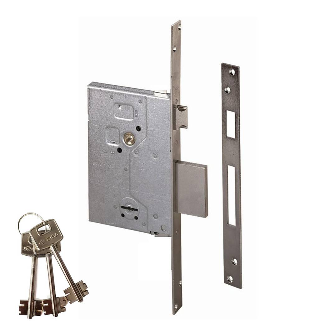 Nickel security lock and key 60 mm CISA