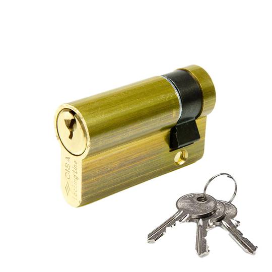 CISA 40mm brass plated medium security cylinder