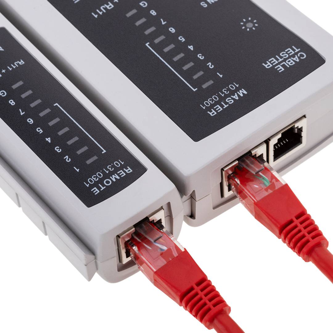 Testeur de câbles pour câbles téléphoniques (RJ11-RJ12) et câbles réseau  LAN (RJ45).