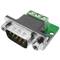 Adaptador de conexão serial DB9-macho para bloco de terminais de 3 pinos