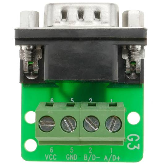 Adaptateur de connexion série DB9-mâle au bornier à 4 broches