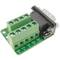 Adaptador de conexión serie DB9-macho a bloque de terminales de 9-pin