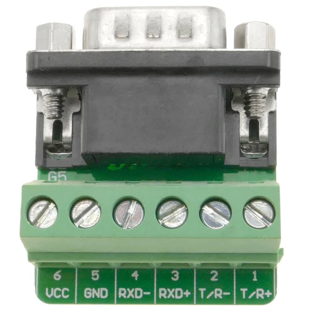 Adapter serial connection DB9-male to 6-pin terminal block Breakout ...