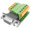 Adapter złącza szeregowego żeńskiego DB9 do 9-stykowego bloku zacisków 31x47x15mm