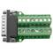 Adaptador de conexão DB15-macho para bloco de terminais de 16 pinos