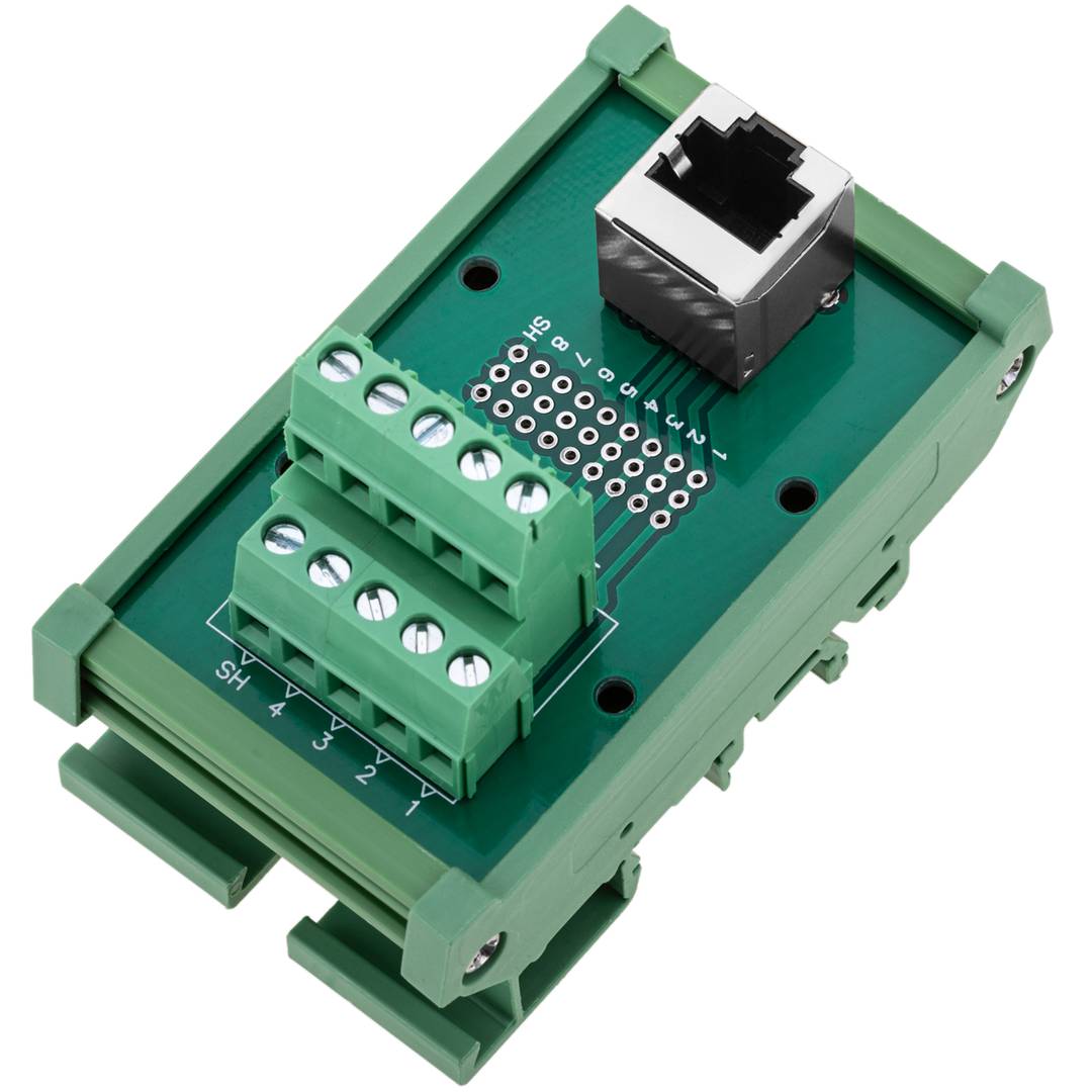 Adaptateur De Montage Panneau RJ45 Femelle Vers Bornes à Vis - 2 Pièces, Débit Jusqu'à 1000 Mbps - Pour DVR, Ordinateurs, Réseau