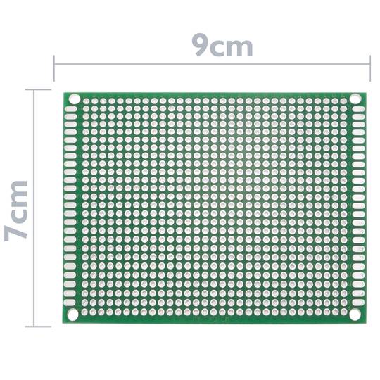 anverso-reverso universales circuitos impresos PCB placa para soldadura DIY 7x9cm 5stk 