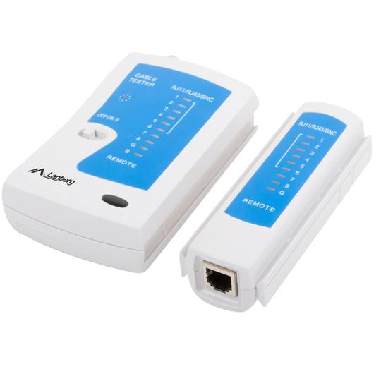 Lanberg NT-0401 Network Cable Tester for RJ45 RJ12 RJ11 UTP/FTP/SFTP and Coax cables