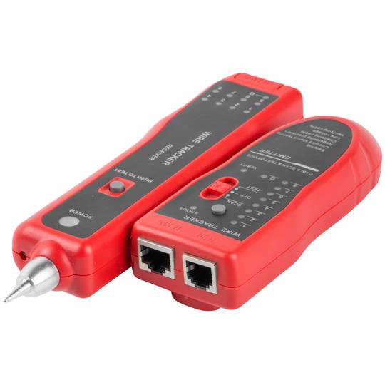 Comprobador de cables de red con rastreador de pares Lanberg NT-0501 para RJ45 RJ12 RJ11 y coaxial