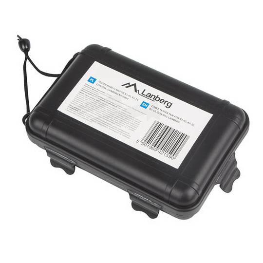Lanberg NT-0404 Network Cable Tester with POE for RJ45 RJ12 RJ11 and Coaxial