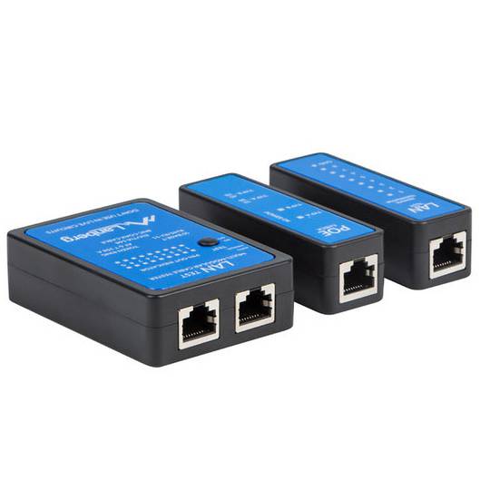 Lanberg NT-0404 Network Cable Tester with POE for RJ45 RJ12 RJ11 and Coaxial
