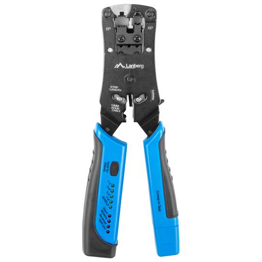 Lanberg Crimp- und Prüfwerkzeug für RJ45, RJ11, RJ12 und RJ14 Kabel