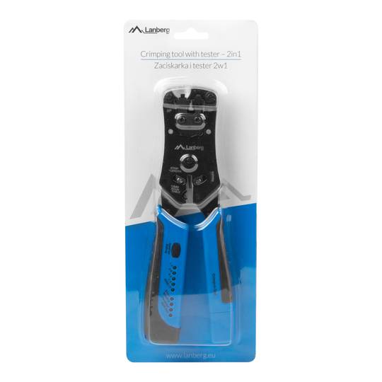 Lanberg Crimp- und Prüfwerkzeug für RJ45, RJ11, RJ12 und RJ14 Kabel