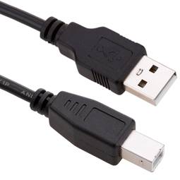 Black USB A Male to USB B Male Printer Cable 3m