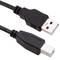 Zwarte USB A Male naar USB B Male Printerkabel 5m