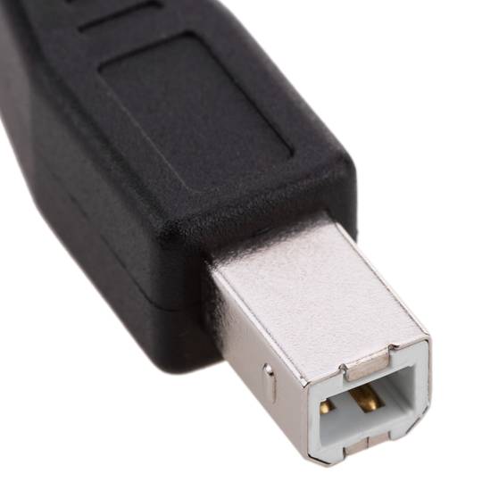 Zwarte USB A Male naar USB B Male Printerkabel 5m